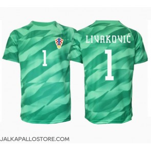 Kroatia Dominik Livakovic #1 Maalivahti Vieraspaita EM-Kisat 2024 Lyhythihainen